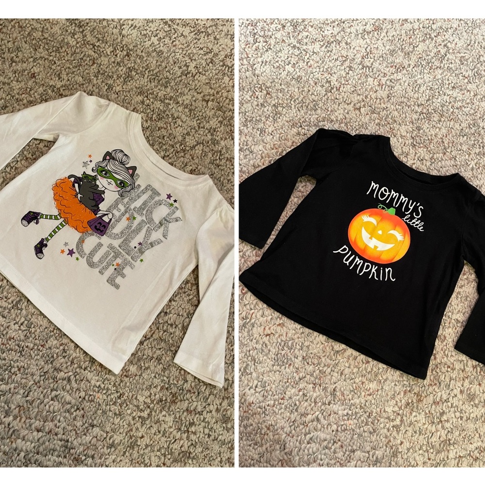 Lot of 2 Halloween Children’s Place long-sleeved shirts-Size 18-24 mo